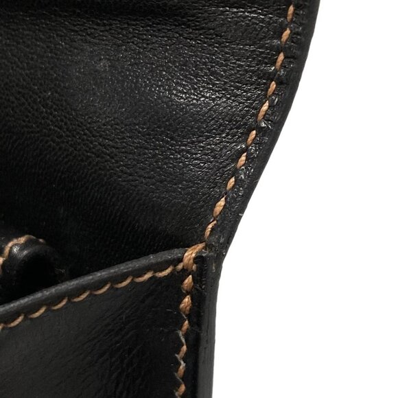 HERMES Fako Black Box Calf Circle I Clutch Bag 498-082625 - Picture 12 of 16